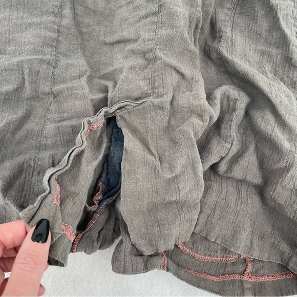 EILEEN FISHER Women’s Linen Blazer Jacket Grey/brown button closure size Small - Picture 3 of 10